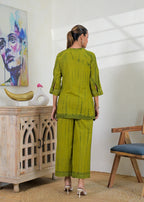 Shibori Dyed Short Tunic Co-ord Set