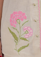 Sleeveless Embroidered Vest & Wide-Leg Pants Co-ord Set
