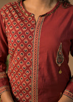 Handcrafted Tassel-Accent Flared Kurta Pant Set