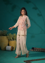 Layered Collared Shirt and Wide-Leg Pant Co-ord Set