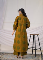 Contemporary Collared Tunic Kurta Set