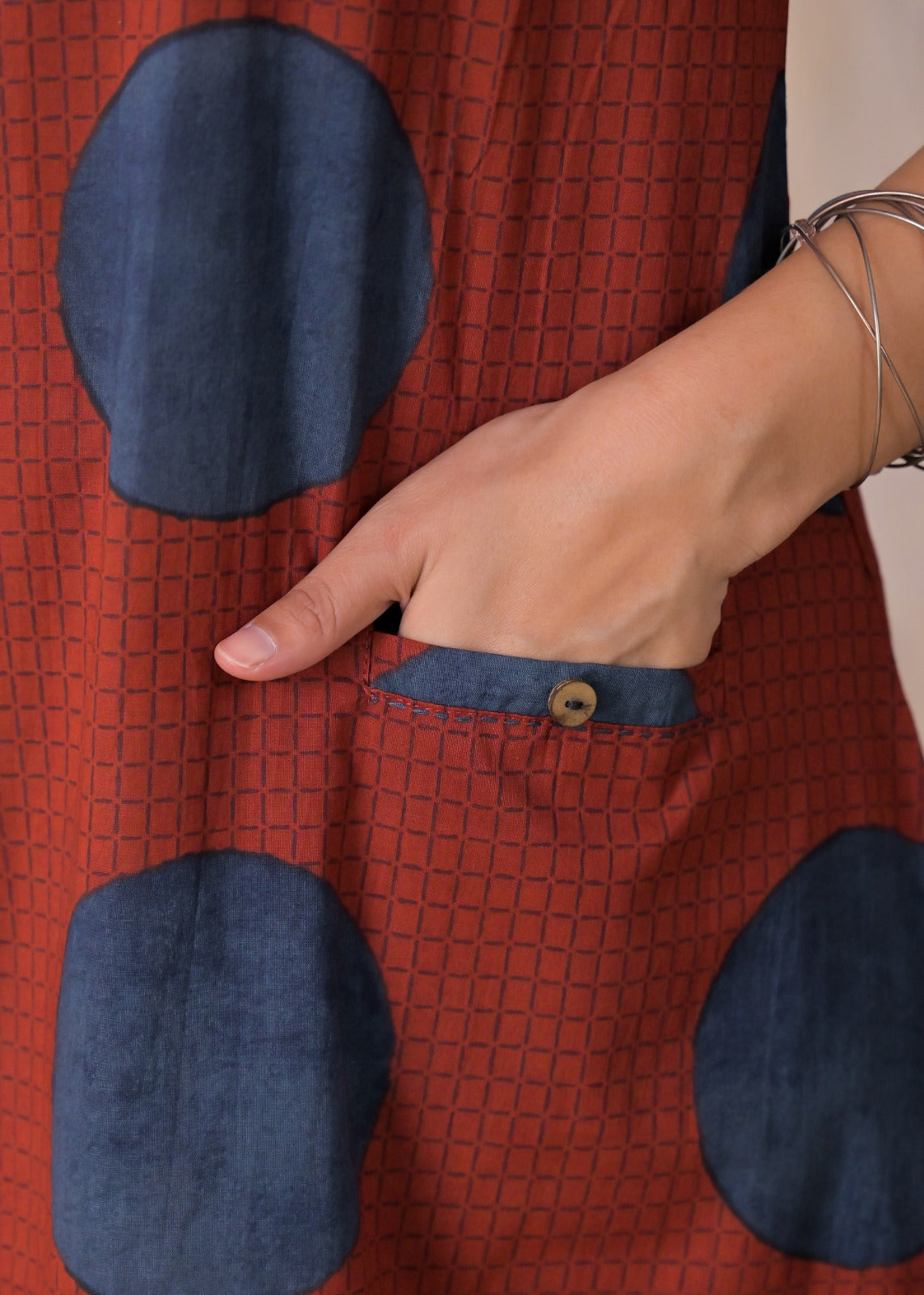 Polka Dot Sleeveless Kurti Set