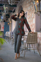 Asymmetric Striped and Polka Dot Co-ord Set