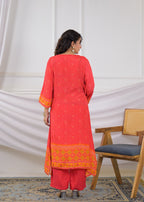 Festive Embroidered Yoke Tunic Kurti Set
